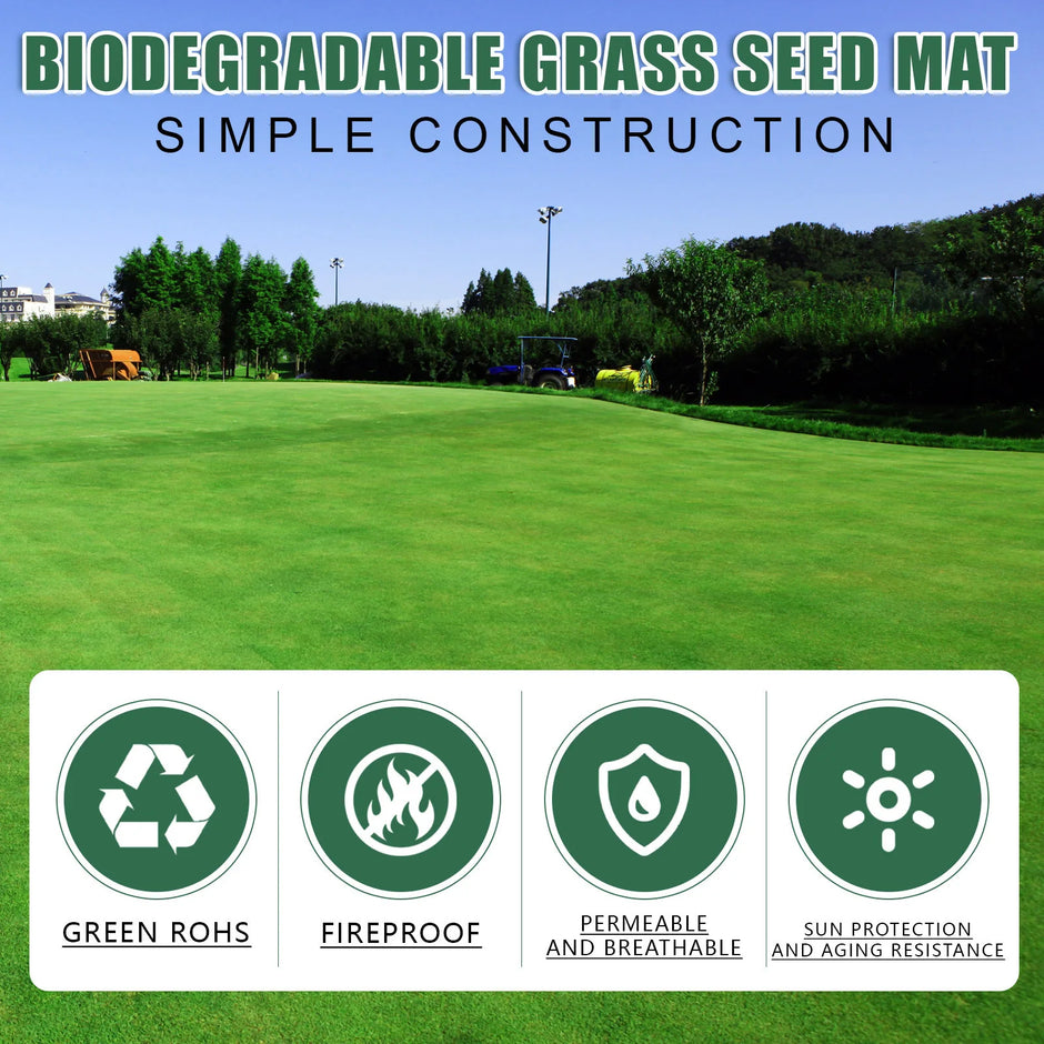 Horticulture Blanket - Biodegradable Garden Seed Mat for Plants and Grass