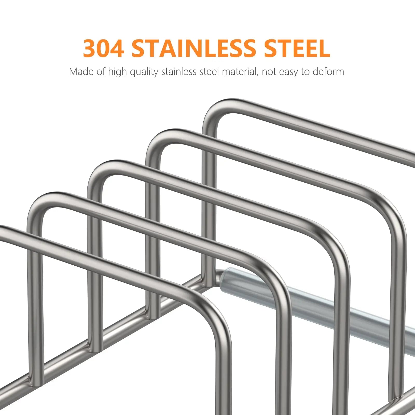 Kitchen Cabinet Organiser - Steel Cookware Holder with 5 Slots