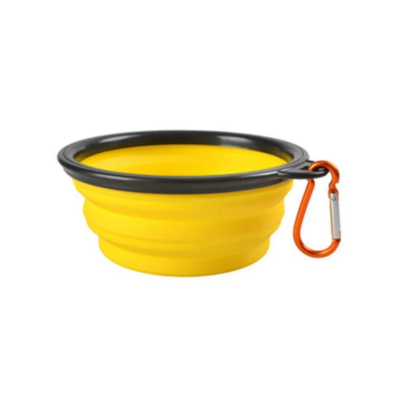 Portable Pet Food Bowl - Durable Silicone Collapsible Bowl for Dogs and Cats