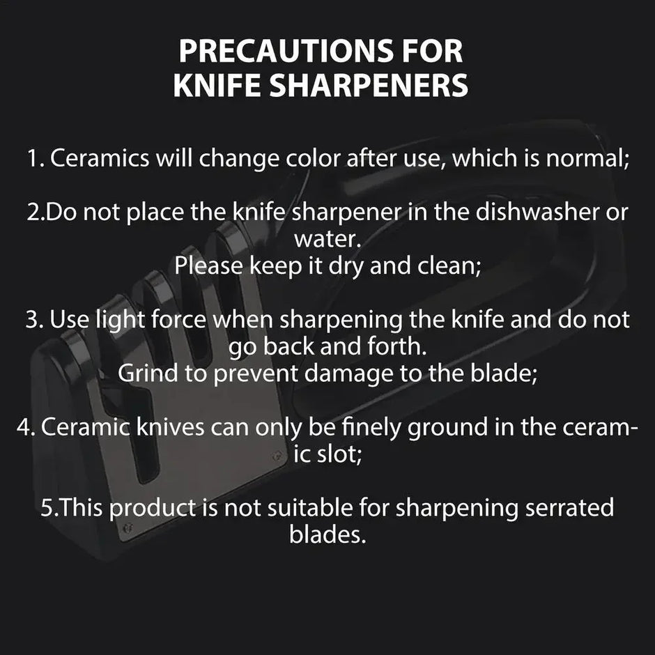 Kitchen 4 Segment Knife Sharpener - Multifunctional Portable Kitchen Gadget