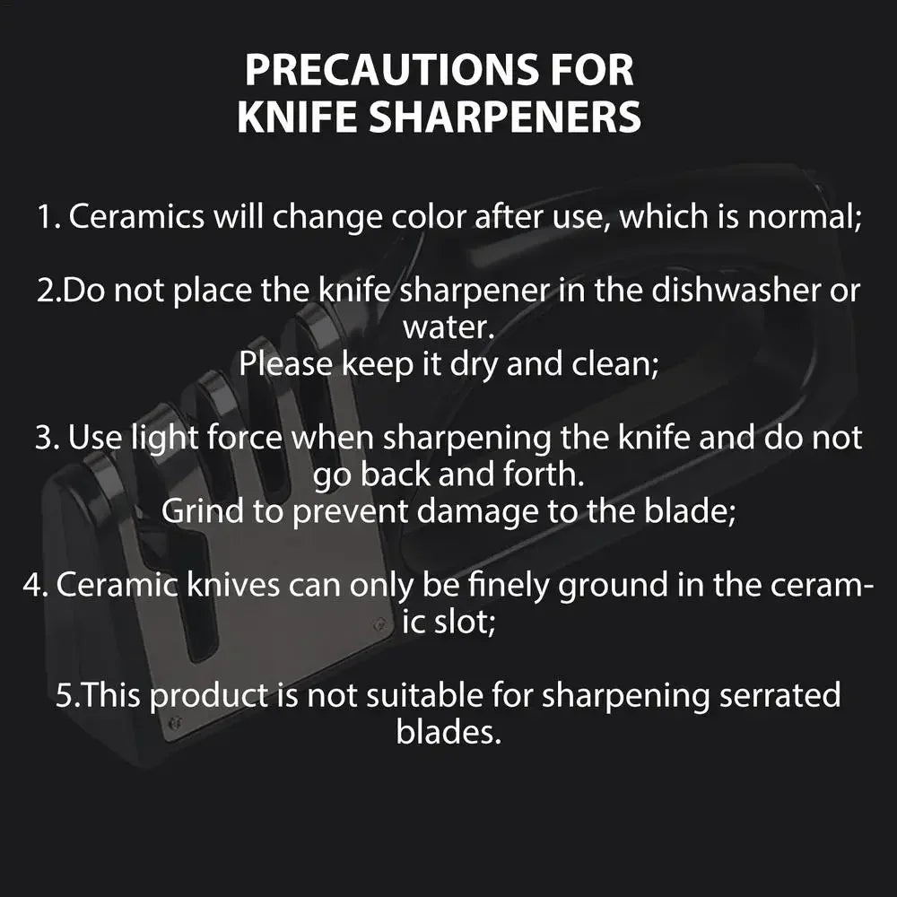 Kitchen 4 Segment Knife Sharpener - Multifunctional Portable Kitchen Gadget
