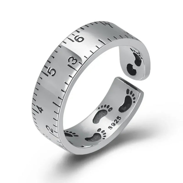 Sterling Silver Ruler Rings for Engagement Wedding High Quality Jewelry
