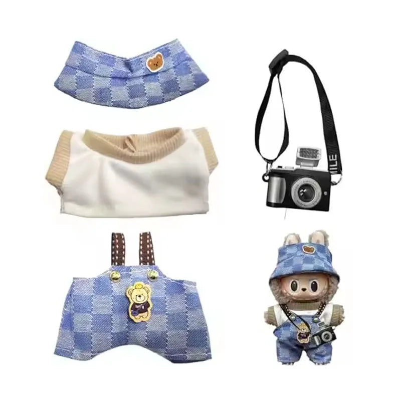 Gxlaihy 17cm Labubu Doll Clothes Outfit - Cute Costume for Dolls