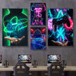 Canvas Paintings for Gaming Room - Punk Style Gamepad Posters and Prints