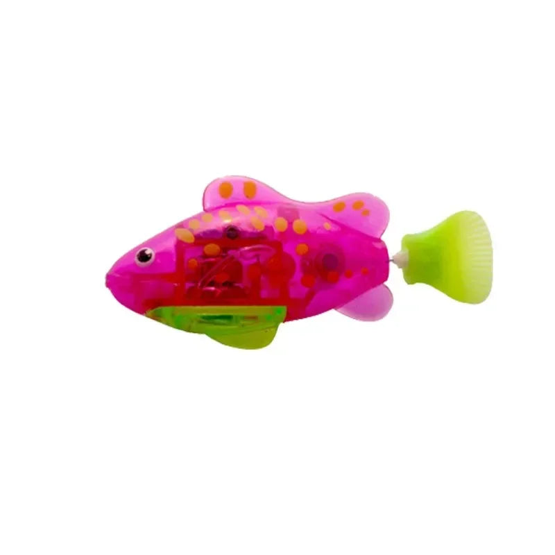 Cat Toy LED Inductive Interactive Swimming Robot Fish Toy - Glowing Electric Fish to Stimulate Play