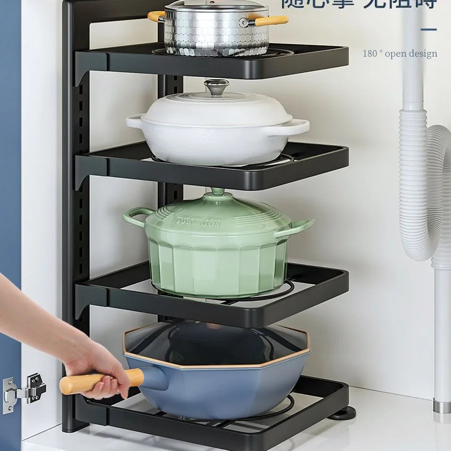 Stainless Steel Kitchen Shelves - Multi-Layered Storage Rack for Organising