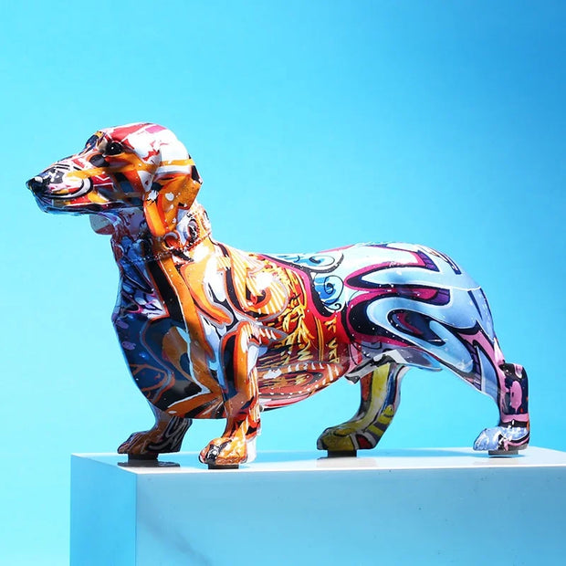 Colourful Dachshund Dog Decor - Creative Ornaments for Home and Office