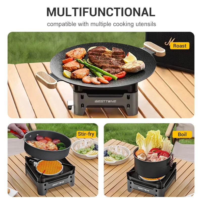 Portable Camping Cooking Burner - 3600W Gas Stove for Outdoor Use