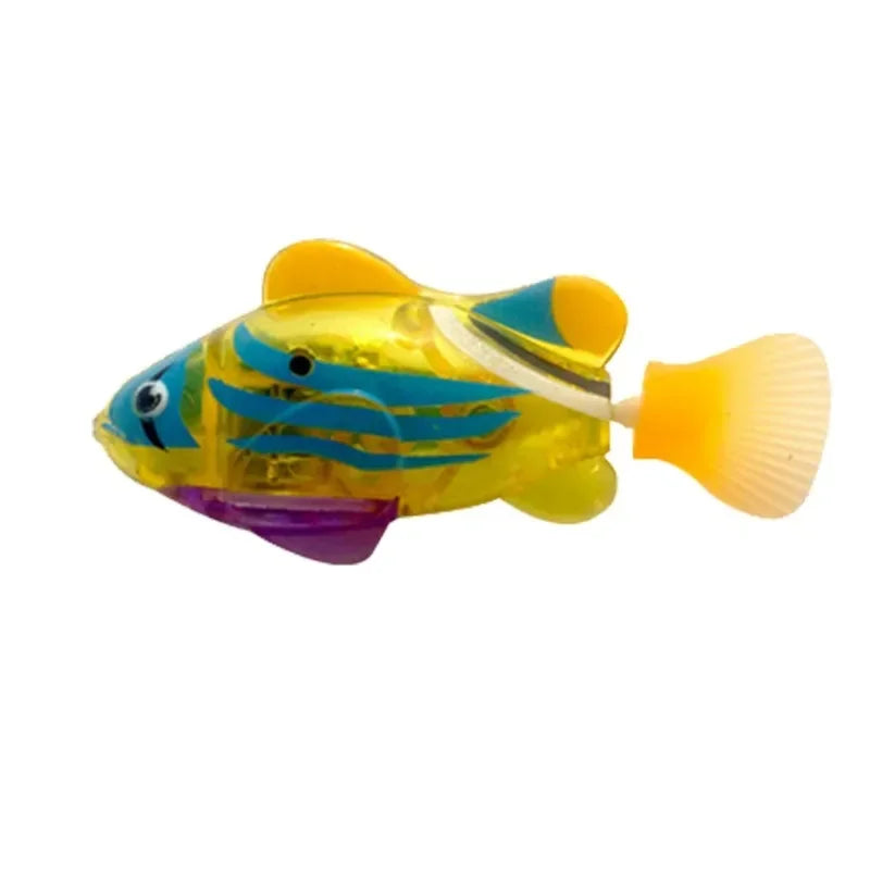 Cat Toy LED Inductive Interactive Swimming Robot Fish Toy - Glowing Electric Fish to Stimulate Play