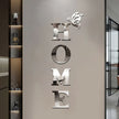Home Logo 3D Mirror Wall Sticker - Stylish Entrance Decoration for Home
