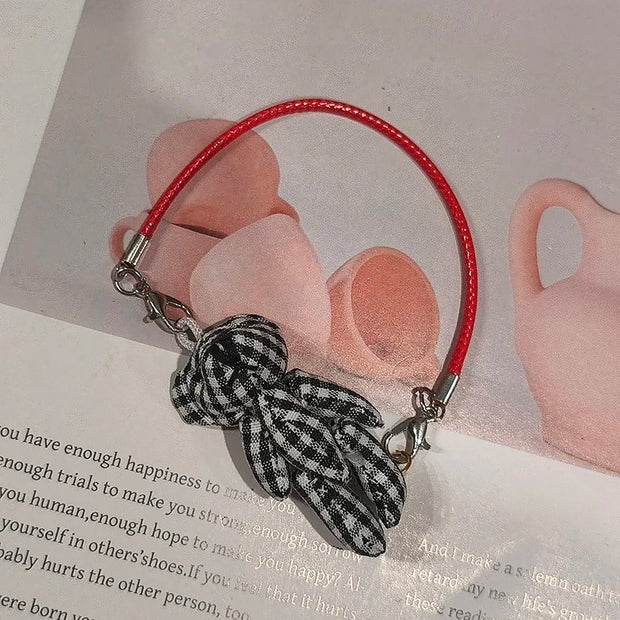 Labubu Clothes - Cute Bear Crossbody Bag and Pearl Necklace Accessories