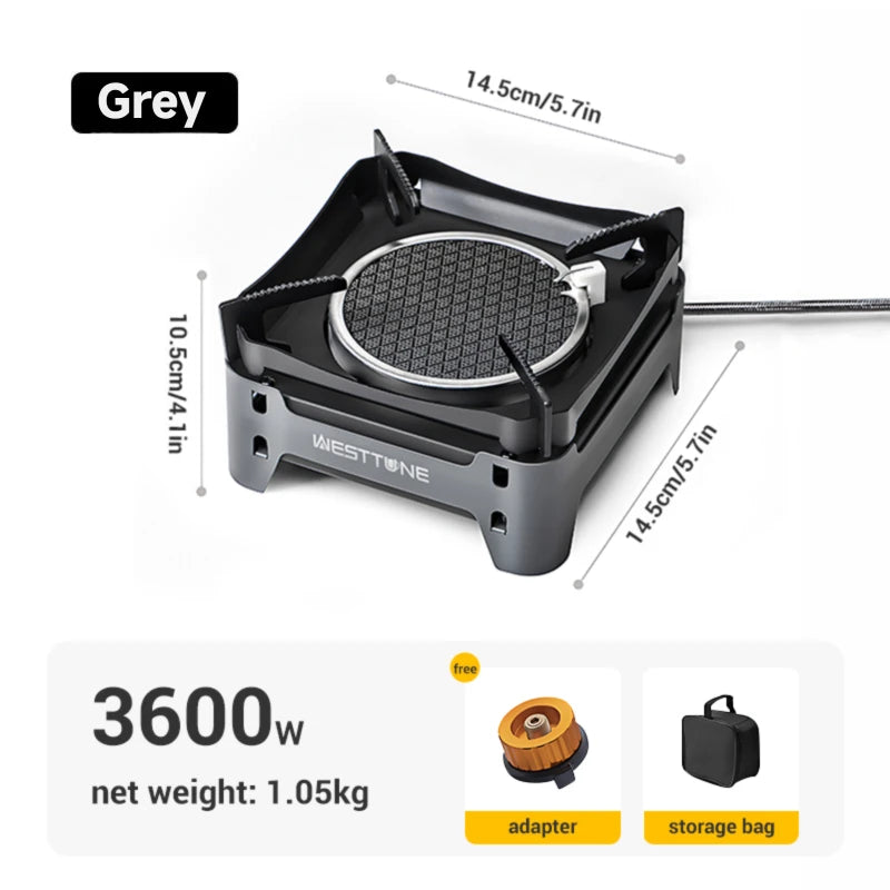 Portable Camping Cooking Burner - 3600W Gas Stove for Outdoor Use