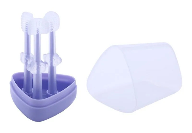 Pet Silicone Toothbrush and Toothpaste Set - Teeth Cleaning for Cats and Dogs