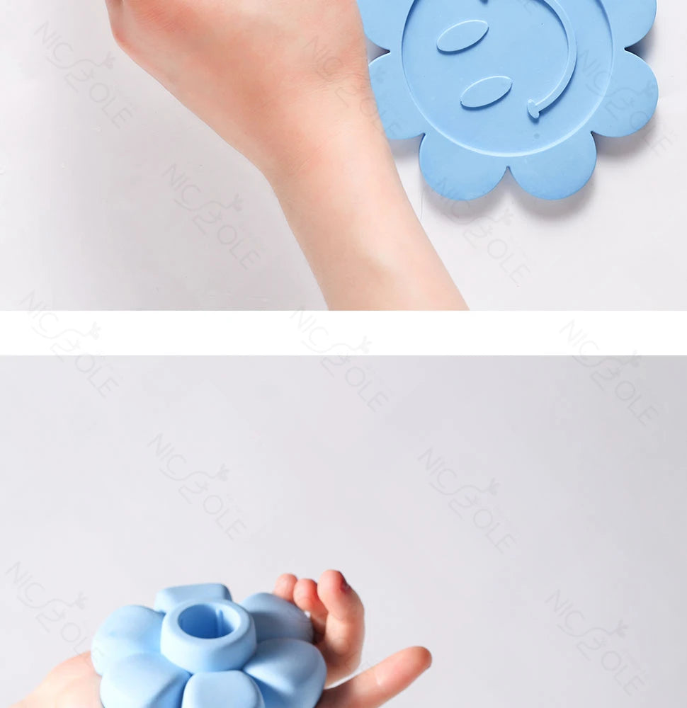 Flower Shape Candlestick - Handmade Coaster with Non-Slip Mat for Home Decor