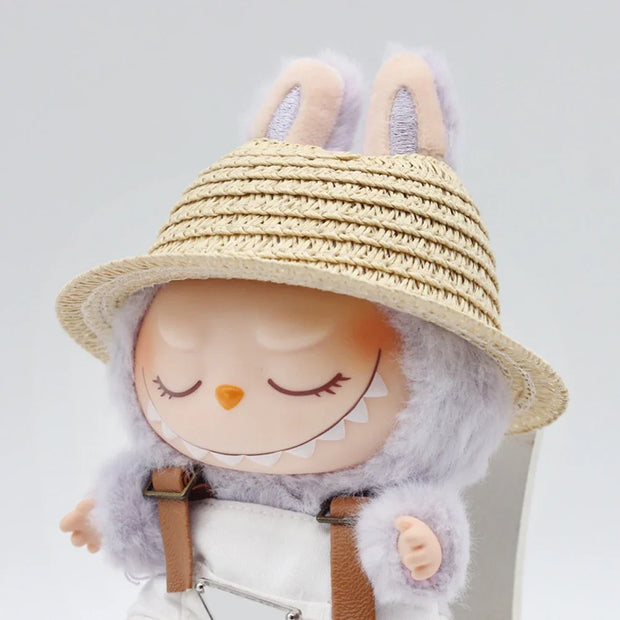 Sun Hat for Labubu V1 V2 V3 - Open Straw Woven Hat Accessories