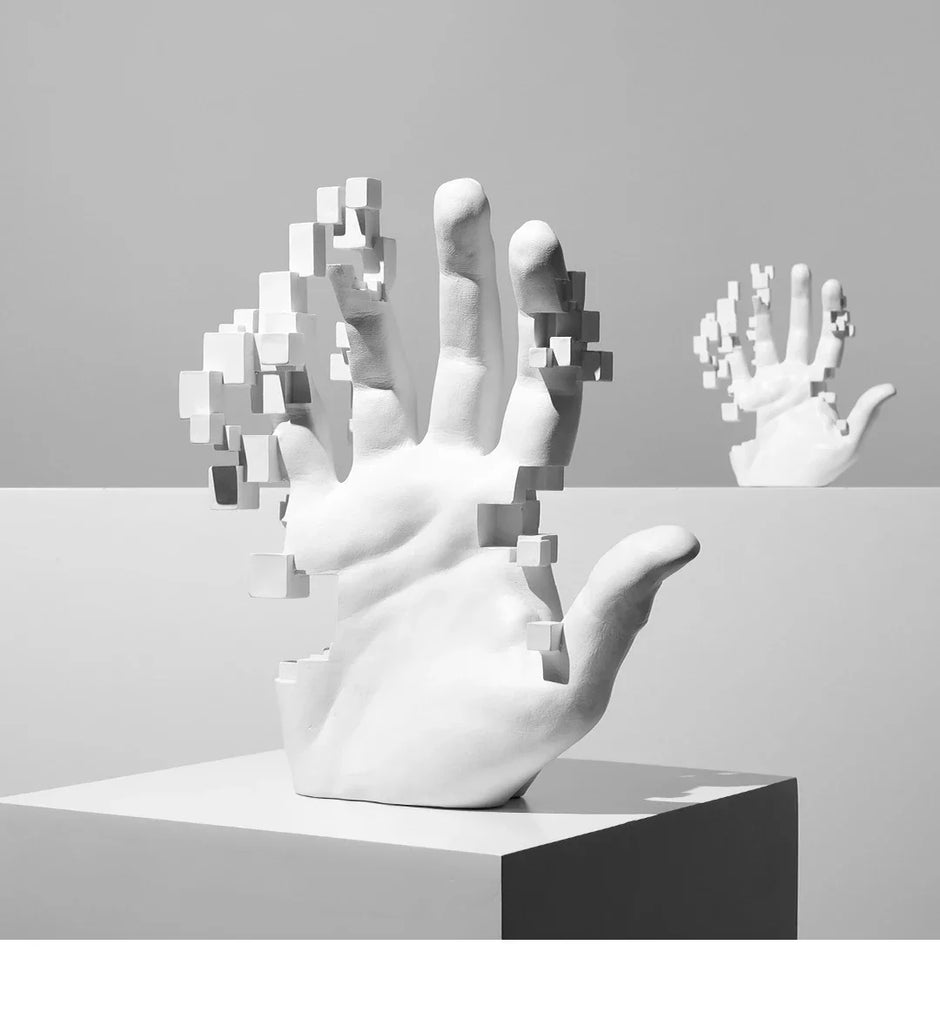 Abstract Art Palm Sculpture - Modern Luxury Table Decor for Living Rooms