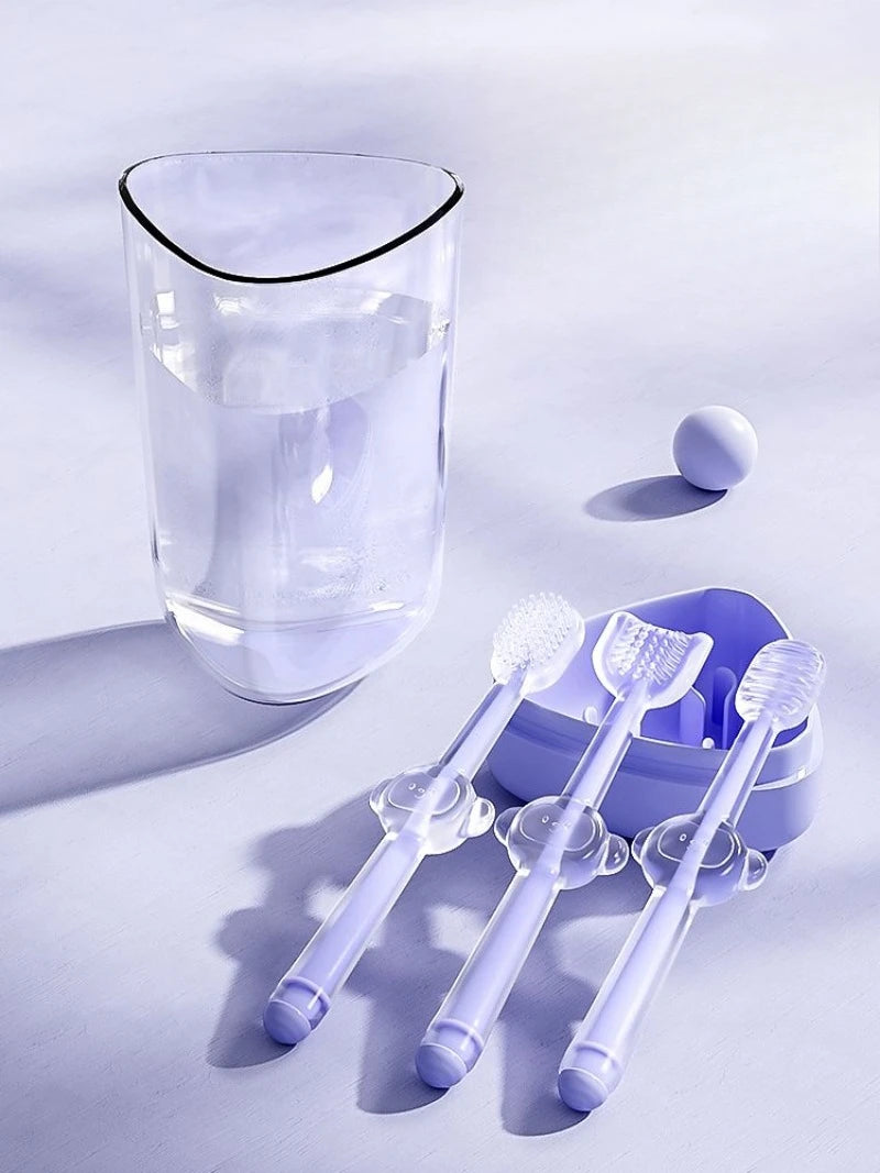 Pet Silicone Toothbrush and Toothpaste Set - Teeth Cleaning for Cats and Dogs