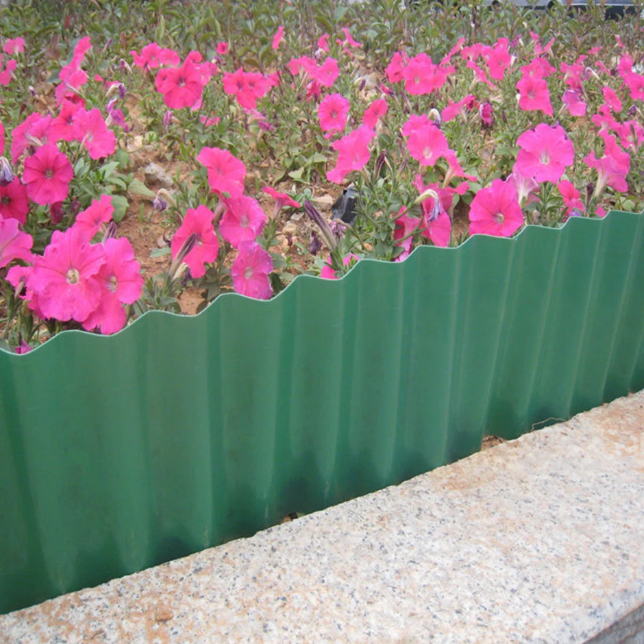 Garden Lawn Edge Border - Flexible Plastic Fence for Outdoor Decor