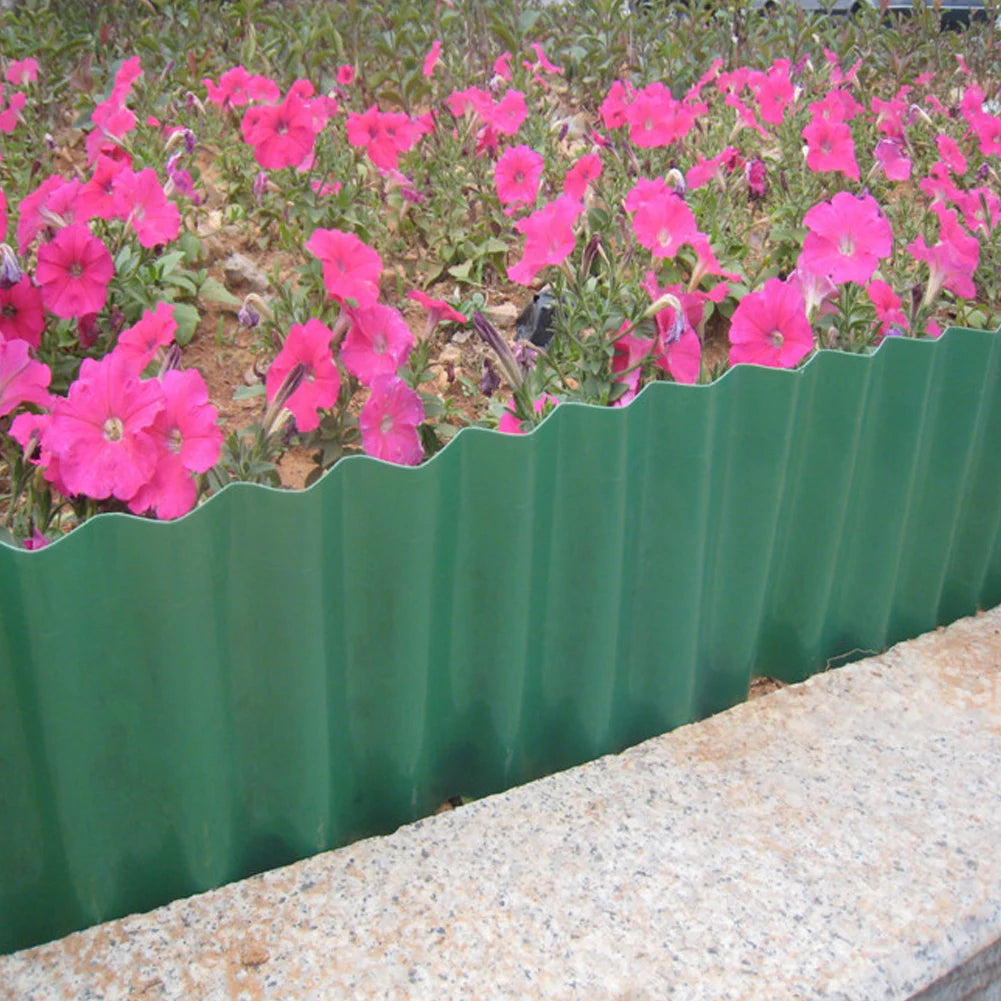 Garden Lawn Edge Border - Flexible Plastic Fence for Outdoor Decor