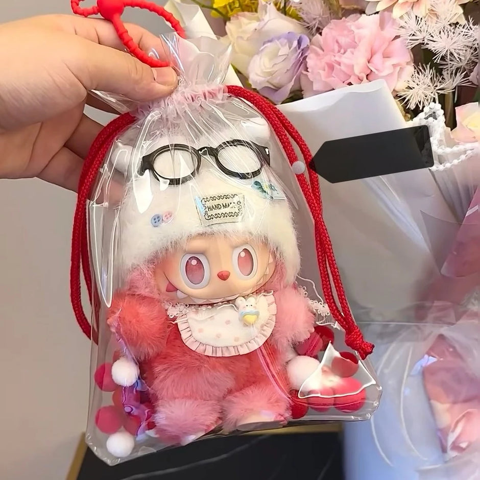 Handmade Labubu 3.0 Soft Plush Baby Set for V1 V2 V3 Doll Clothes