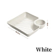 Square Dumpling Plate - Creative Snack Platter with Vinegar Space