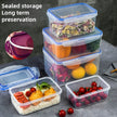 Kitchen Refrigerator with Lid Sealed Rectangular Storage Box Plastic Preservation Box with Lid Microwave Heating Lunch Box