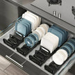 Kitchen Cabinets Dish Storage Rack - Built-In Plate Divider Organiser