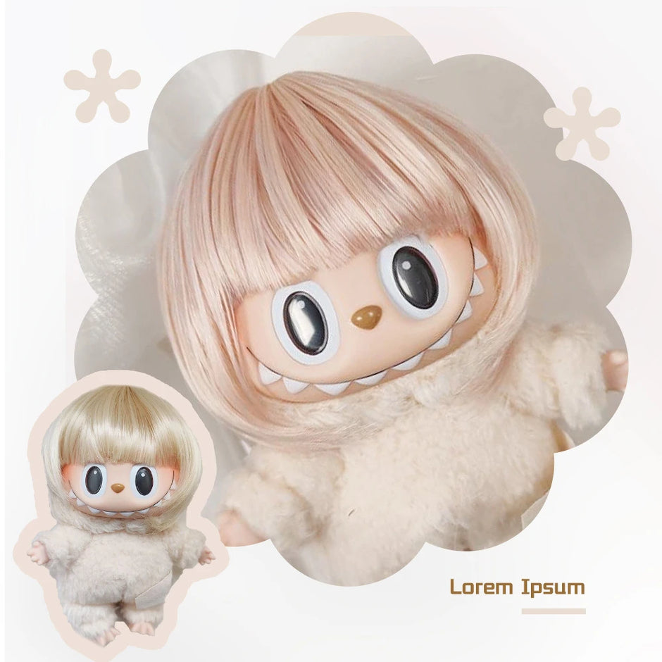 Short Afro Wig Decoration for Ropa V1 V3 Dolls - Fill Accessories for Labubu