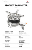 Widesea Camping Tourist Burner 8800W Gas Stove Cookware Portable Furnace Picnic Barbecue Tourism Supplies Outdoor Recreation