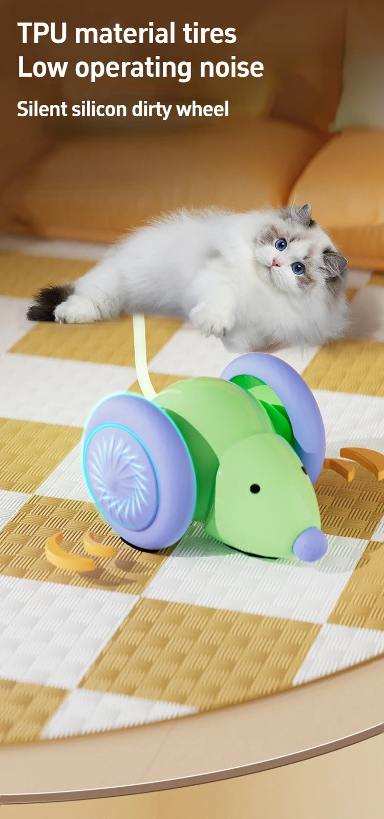 Interactive Cat Toy - Electric Mouse Car with Automatic Teaser