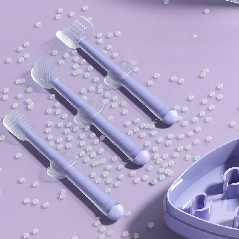 Pet Silicone Toothbrush and Toothpaste Set - Teeth Cleaning for Cats and Dogs