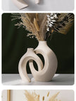 European Ceramic Vase Set Creative White Simple Home Decoration Living Room Entryway TV Cabinet Decoration