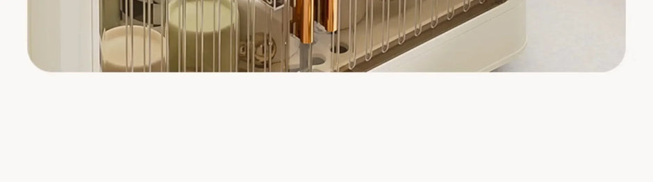Kitchen Bowl Rack - Tableware Box with Lid and Dish Drain Rack