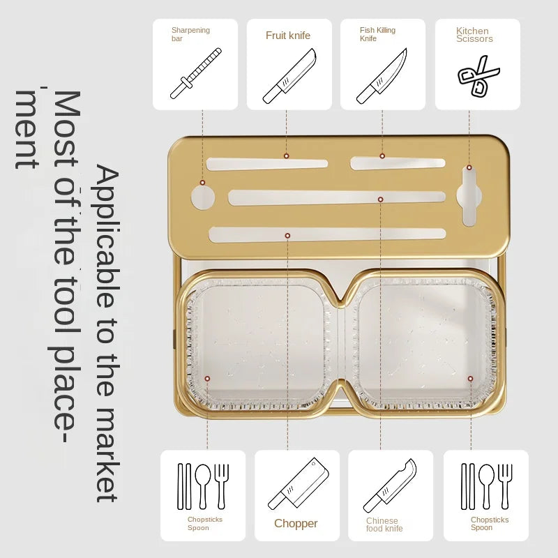 Kitchen Knife Rack - Wall-Mounted Cutting Board and Tool Storage