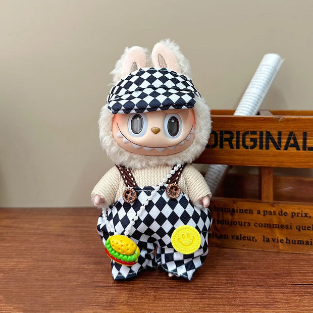 Cute Doll Clothing for Labubu 17cm Idol Doll - Macaron V1 V2 Decoration