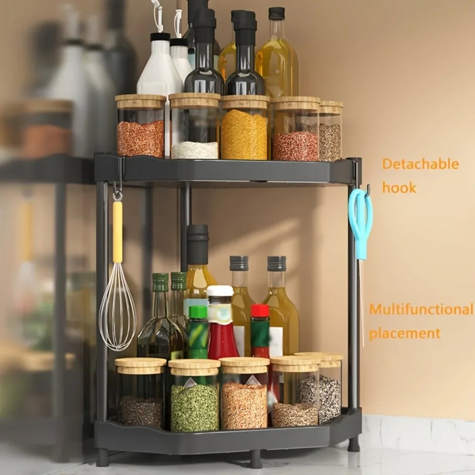 Kitchen Seasoning Shelf - Space-Saving Spice Countertop Stand
