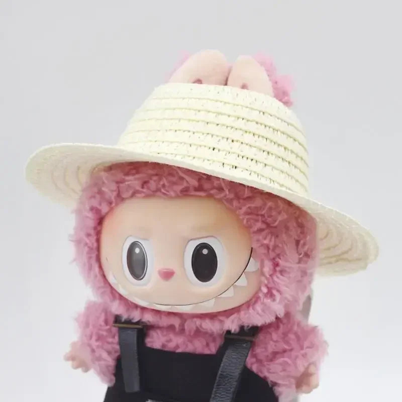 Sun Hat for Labubu V1 V2 V3 - Open Straw Woven Hat Accessories