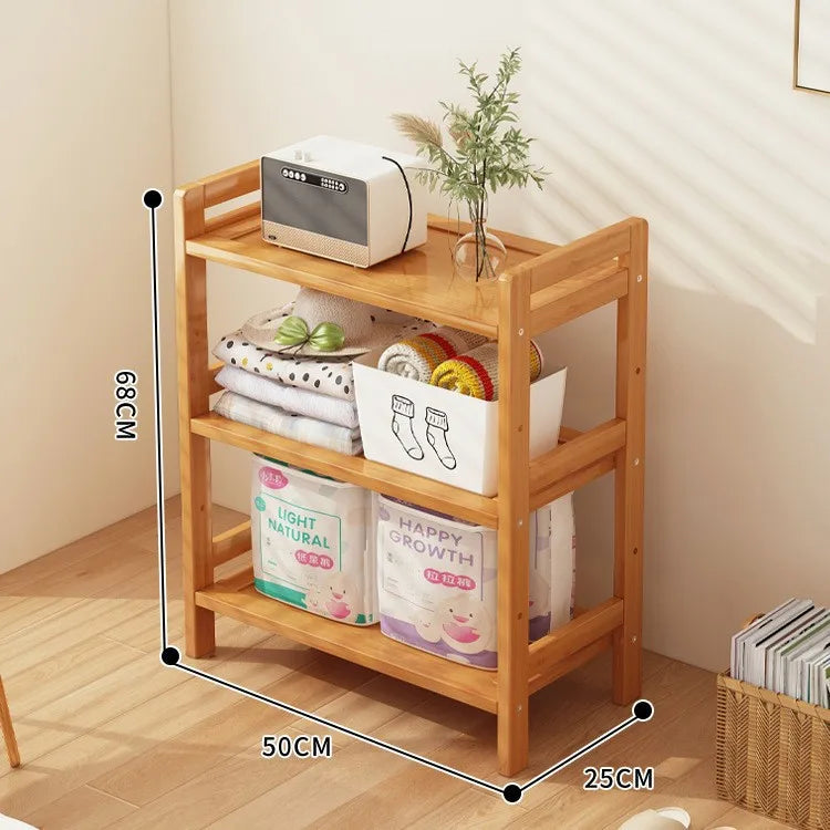 Floor Standing Kitchen Shelf - Multi-Layer Storage for Pots and Seasonings