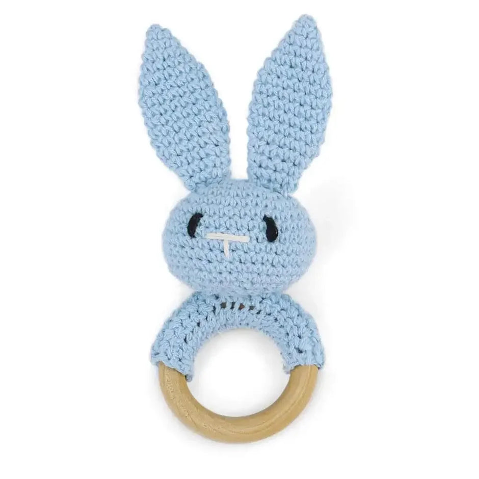 Baby Rattles DIY Crochet Cartoon Lion and Fox Doll Hand Bell Toy
