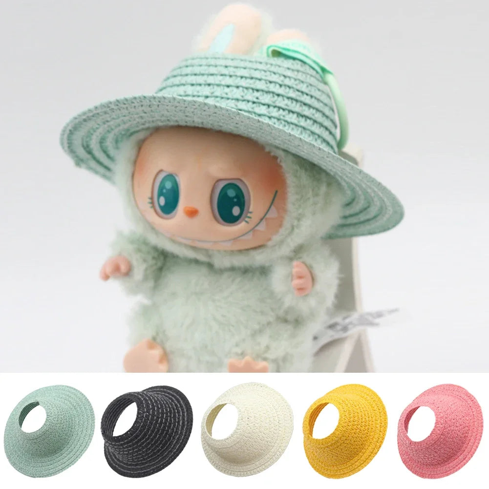 Sun Hat for Labubu V1 V2 V3 - Open Straw Woven Hat Accessories