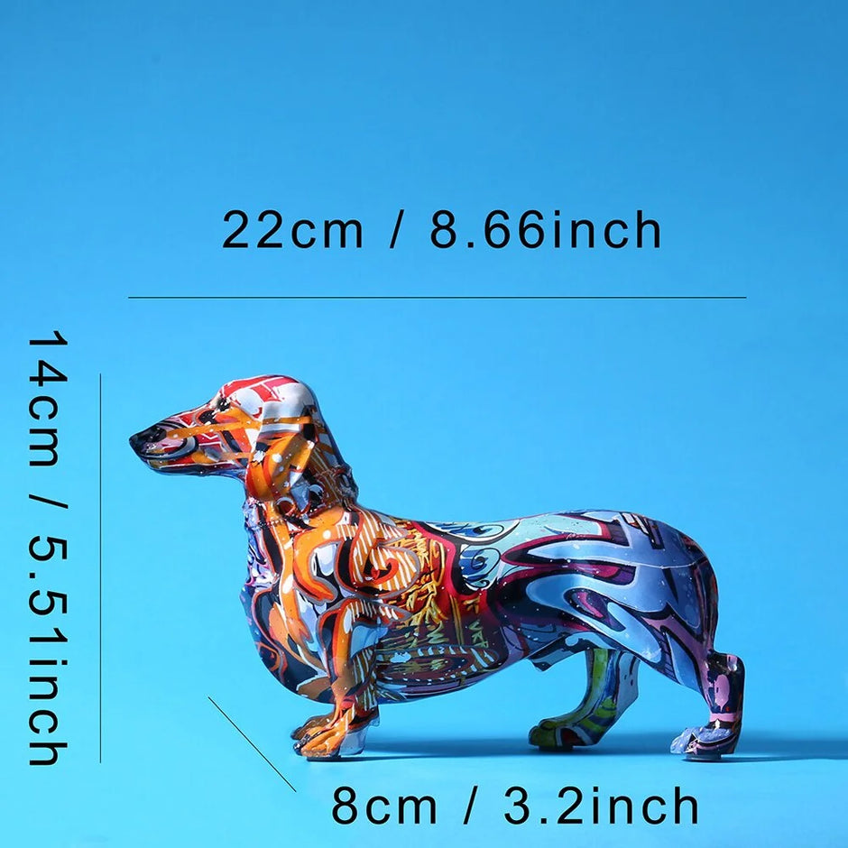 Colourful Dachshund Dog Decor - Creative Ornaments for Home and Office