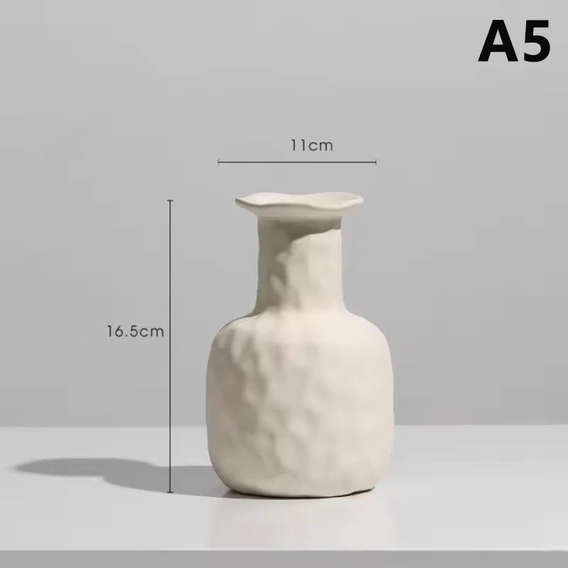 Ceramic Art Vase - Modern Home Decor for Bedroom and Photography Background