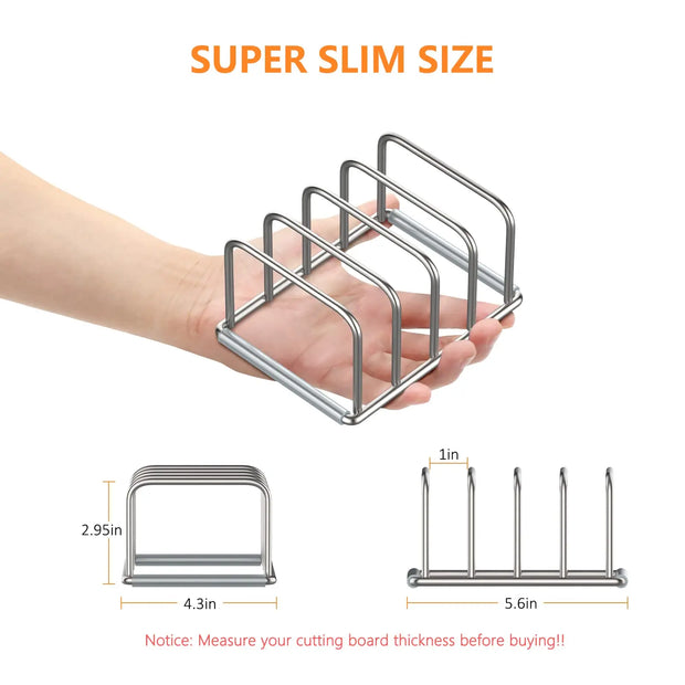 Kitchen Cabinet Organiser - Steel Cookware Holder with 5 Slots