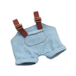 Mini Plush Doll Clothes for Korea Exo Labubu Idol V1 V2 - Overalls, Hat, and T-Shirt Set