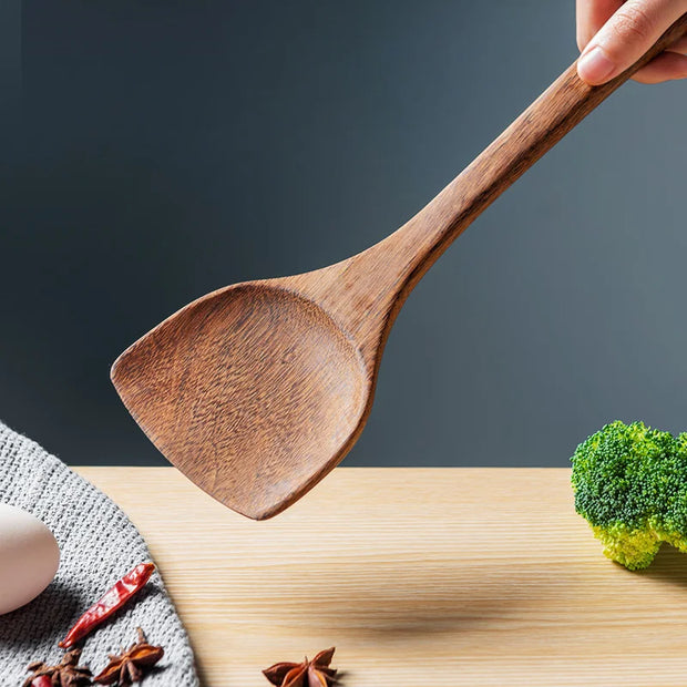 Kitchen Utensils Set Non-Stick  Cookware for Kitchen Wooden Handle Soup spoon spatula Rice spoon shovel Kitchen Accessories