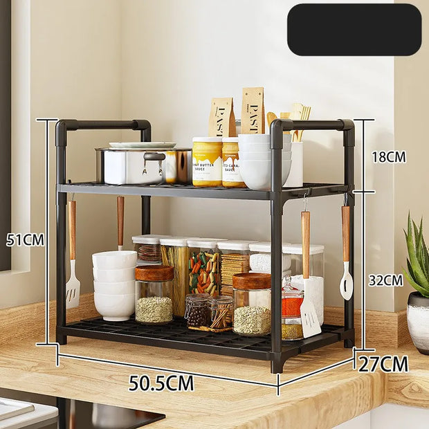 Kitchen Shelving Floor To Floor Multilayer Microwave Oven Multifunctional Household Storage Shelf Shelf Pot Storage Shelf