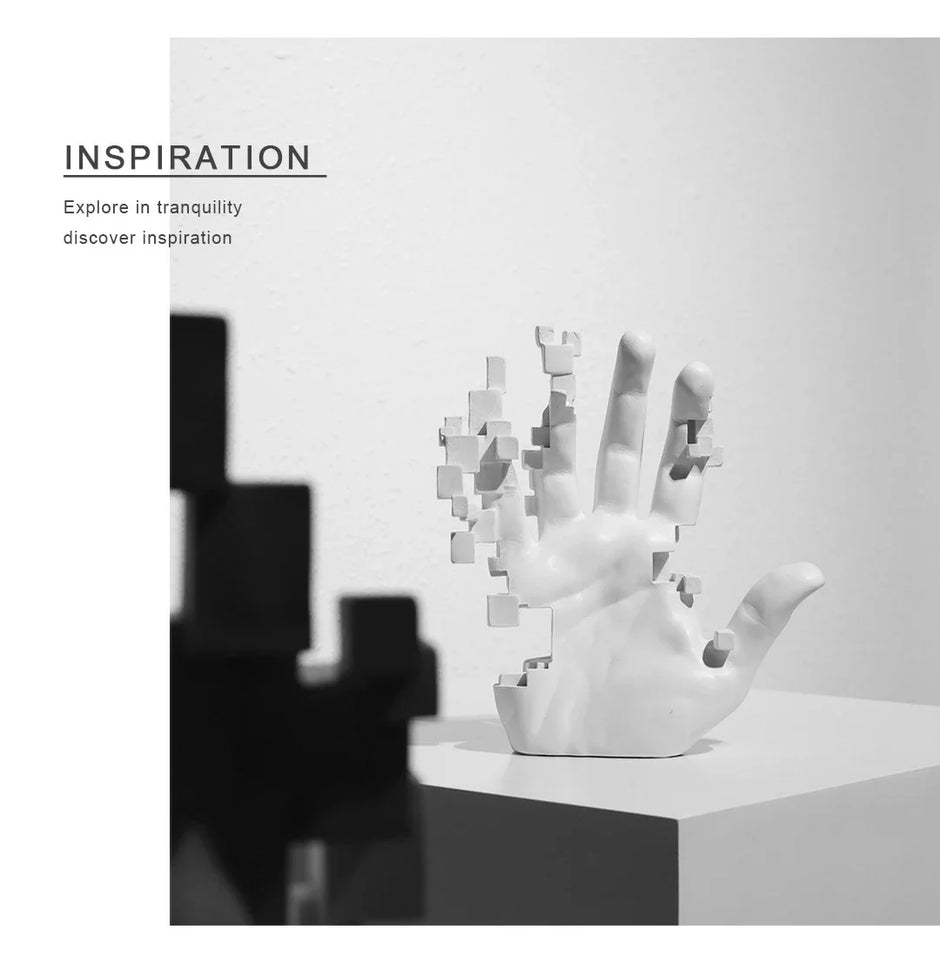 Abstract Art Palm Sculpture - Modern Luxury Table Decor for Living Rooms