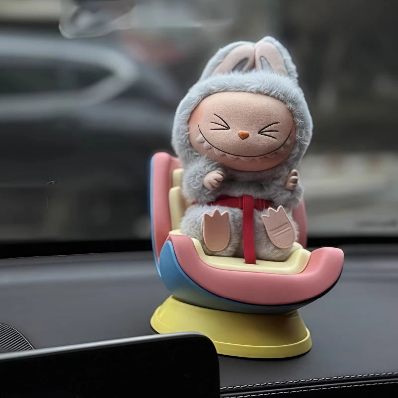 Labubu Doll Safety Seat Car Air Outlet Accessories for V2 V3 Plush Toy Seat