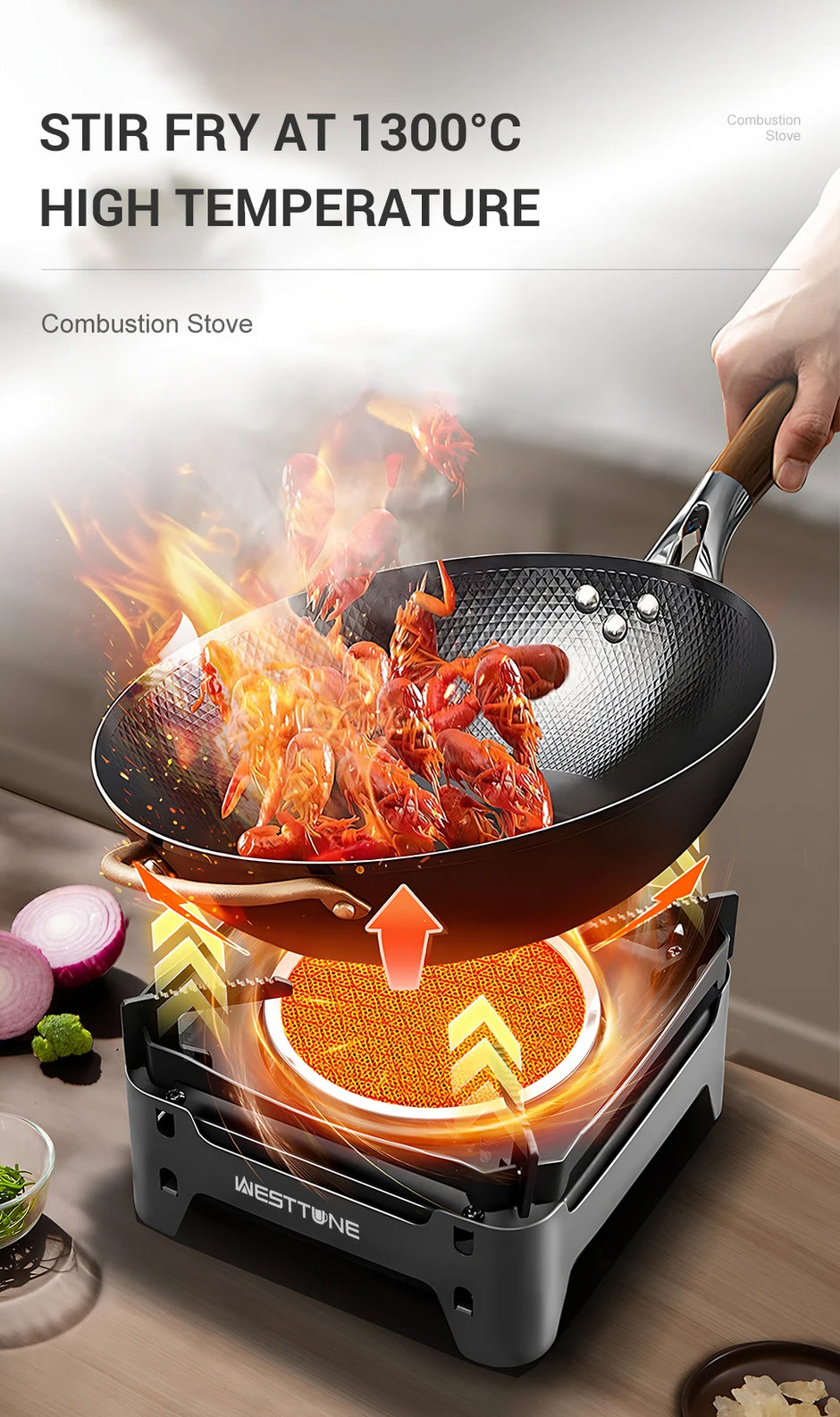Portable Camping Cooking Burner - 3600W Gas Stove for Outdoor Use