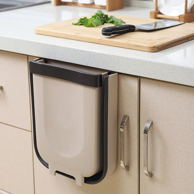Kitchen Car Trash Can - Folding Garbage Bin for Easy Recycling